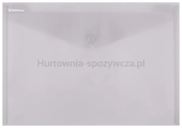 Teczka kopertowa DONAU zatrzask, PP, A4, 180mikr., dymna