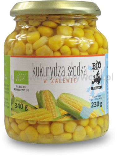 Kukurydza Słodka W Zalewie Bio 340 G (230 G) (Słoik) - Bio Planet [BIO]