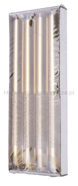 Świeca stołowa DONAU HOME Onyx, 22x250mm, 4 szt., złoty