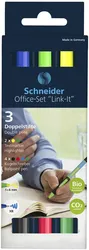 Zestaw Schneider Link-It Office Set, Długopis I Zakreślacz W Jednym, Pudełko, 6Szt., Mix Kolorów