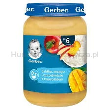 Gerber Jabłka, mango i brzoskwinie z twarożkiem po 6. miesiącu 190g