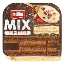 Muller Jogurt Mix Vanilla Yoghurt ; Caramelized Almonds 130g