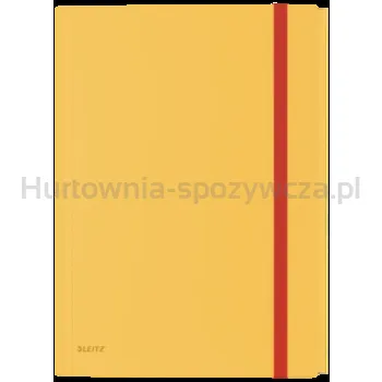 Teczka z gumką i kieSzamponką Leitz Cosy, PP, żółta
