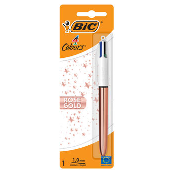 BIC Długopis 4 Colours Rose Gold miks kolorów Blister 1szt