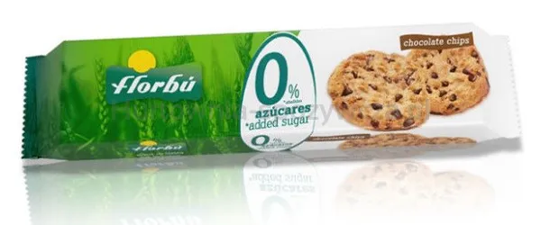 Ciastka z kawałkami czekolady bez dodatku cukru 120g