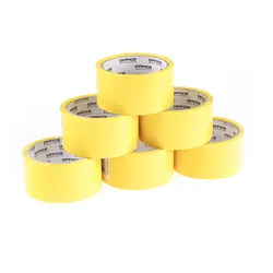Taśma pakowa OFFICE PRODUCTS, 48mm x 50y, 36mic, EAN na 1szt., zółta