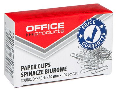 Office Products Spinacze okrągłe 50mm 100szt., srebrne [BIURO]