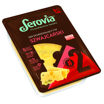 Serovia Ser Dojrzewający Typ Szwajcarski Tłusty, Plastry 450G