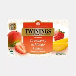 Twinings Infuso Truskawka, Mango Herbatka Owocowo-Ziołowa (20 saszetek)