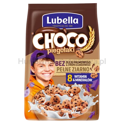 Lubella Mlekołaki Choco Piegołaki Zbożowe Chrupki W Kształcie Ciasteczek O Smaku Czekoladowym 500 G
