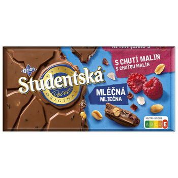 Studentska Czekolada Mleczna Malina 170G