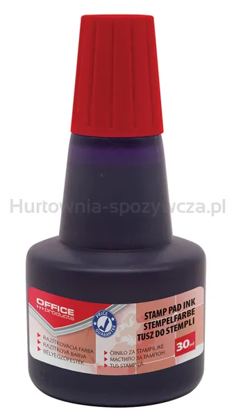 Tusz do pieczątek OFFFICE PRODUCTS, 30ml, czerwony