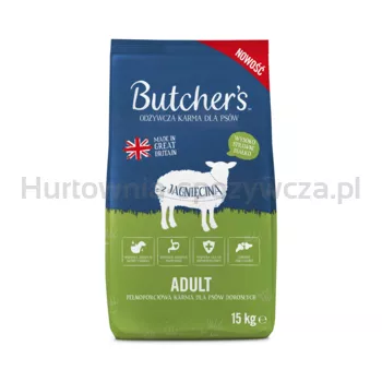 Butcher's Adult, sucha karma dla psów dorosłych, z jagnięciną 15kg