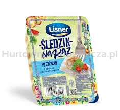 Lisner Śledzik na raz Po Giżycku z cebulą i pieczoną papryką 100g
