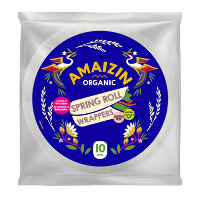 Amaizin Papier Ryżowy Na Spring Rollsy I Sajgonki Bezglutenowy Bio (10 Szt.) 100 G [BIO]