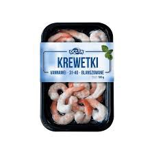 Abramczyk Krewetki Białe 31-40 Blanszowane Bez Głowy Bez Pancerza Z Ogonkiem 20% 180/225G Ocean