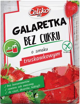 Celiko Galaretka Bez Cukru O Smaku Truskawkowym Bezglutenowa 14 G [BIO]