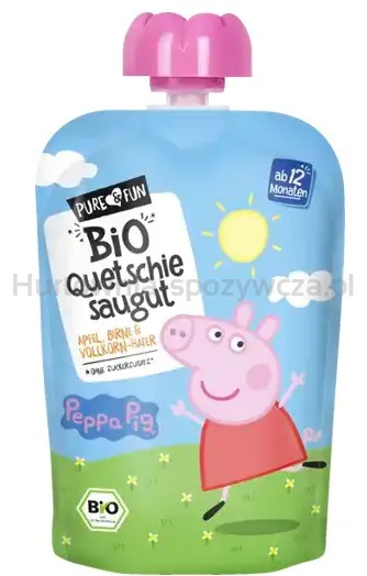 Przecier Jabłko- Gruszka Z Owsem Bio 100 G Świnka Peppa