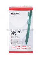 Długopis automatyczny żelowy OFFICE PRODUCTS,  gr. linii 0,25mm, dł. linii 1200m, zielony - 3