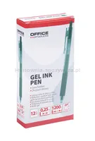 Długopis automatyczny żelowy OFFICE PRODUCTS,  gr. linii 0,25mm, dł. linii 1200m, zielony - 2