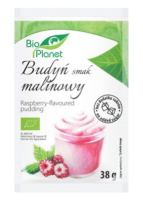 Budyń O Smaku Malinowym Z Malinami Bio 38 G - Bio Planet [BIO]