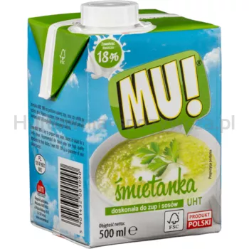 Śmietanka UHT 18% MU! 500ml Wart Milk