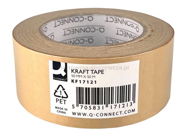 Taśma papierowa Q-CONNECT KRAFT, 50mm, 50m, 130 mic