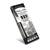 Pentel Komplet 5 Cienkopisów Pointliner S20P - czarne