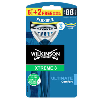 Wilkinson Sword Xtreme3 Ultimate Comfort Jednoczęściowe Maszynki Do Golenia 8 Sztuk