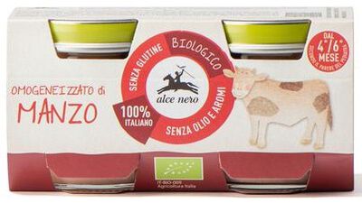 Alce Nero Mięso Wołowe Bezglutenowe Od 4 Miesiąca Bio (2 X 80 G) 160 G [BIO]