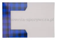 Teczka z gumką OFFICE PRODUCTS, karton/lakier, A4, 320gsm, 3-skrz., mix kolorów w kratę - 16
