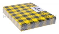 Teczka z gumką OFFICE PRODUCTS, karton/lakier, A4, 320gsm, 3-skrz., mix kolorów w kratę - 18