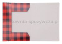 Teczka z gumką OFFICE PRODUCTS, karton/lakier, A4, 320gsm, 3-skrz., mix kolorów w kratę - 13
