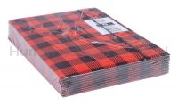 Teczka z gumką OFFICE PRODUCTS, karton/lakier, A4, 320gsm, 3-skrz., mix kolorów w kratę - 7