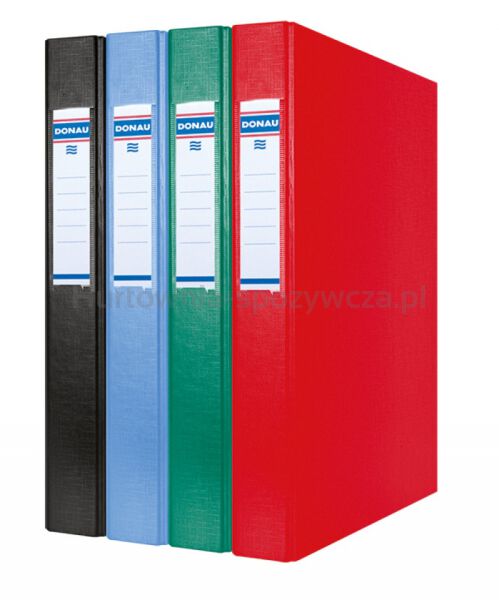 Donau Segregator ringowy PP, A4/4R/25mm, czarny  - 2