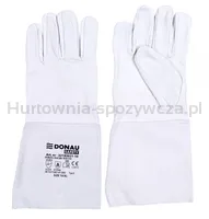 Rękawice spawalnicze DONAU SAFETY DS-WELTIG, TIG, skóra kozia, rozm. 11/XXL, biało-szare - 3