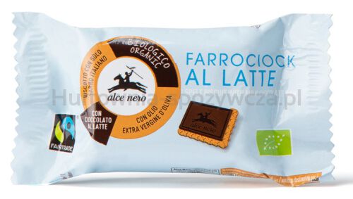 Herbatniki Orkiszowe Z Mleczną Czekoladą Fair Trade Bio 28 G - Alce Nero [BIO]