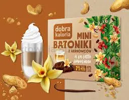Dobra Kaloria Mini Batoniki z nerkowców ala latte waniliowe 6 sztuk 102g