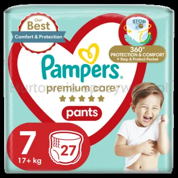 Pampers Premium Care Pants Pieluchomajtki Rozmiar 7, 17+ Kg, 27 Szt.