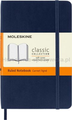 Notes MOLESKINE P (9x14cm) w linie, miękka oprawa, sapphire blue, 192 strony, niebieski