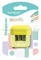 Keyroad Temperówka plastikowa Jelly Gel, podwójna, blister, transparentna - 4