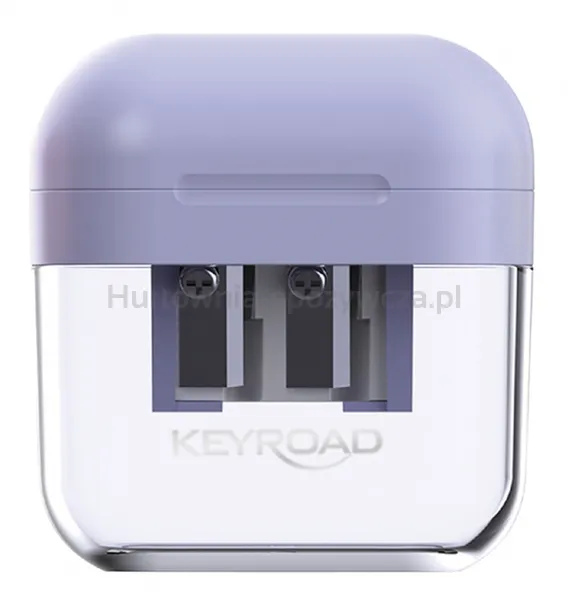 Keyroad Temperówka plastikowa Jelly Gel, podwójna, blister, transparentna