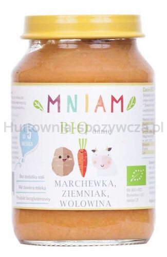 Danie marchewka-ziemniak-wołowina od 5 miesiąca BIO 190 g MNIAM