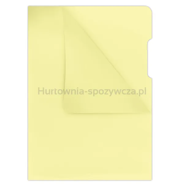 Donau Obwoluta typu L, PP, A4, krystal, 180mikr., żółta 