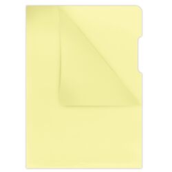 Donau Obwoluta typu L, PP, A4, krystal, 180mikr., żółta 