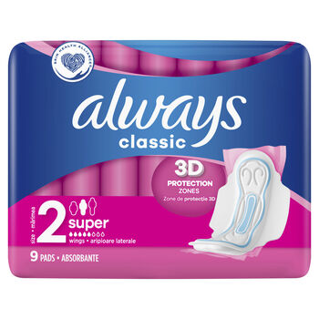 Always Podpaski Ze Skrzydełkami Classic Maxi 9 Sztuk