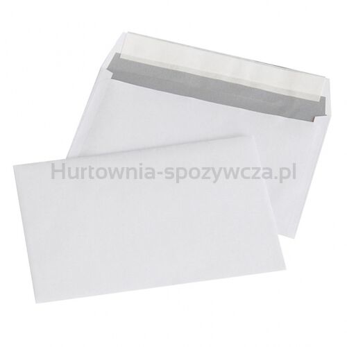 Office Products Koperty z taśmą silikonowąHK, C6, 114x162mm, 80gsm, 1000szt., białe [BIURO]