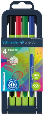 Schneider Zestaw Cienkopisów Line-Up, 0,4mm, 4 szt., pudełko z zawieszką, mix kolorów [BIURO]