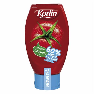 Kotlin Ketchup Łagodny 60% Mniej Kalorii 450 G