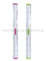 Linijka aluminiowa KEYROAD, z uchwytem na ołówek, 40cm, blister, mix kolorów - 2